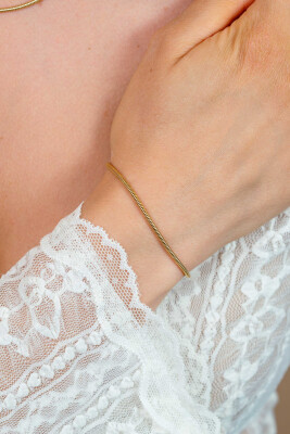 ZINZI gold plated zilveren ronde slangen armband (2mm breed) 17-21cm ZIA2849G
