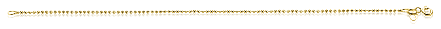 ZINZI Gold 14 karaat gouden bolletjes armband 1,3mm breed ZGA292