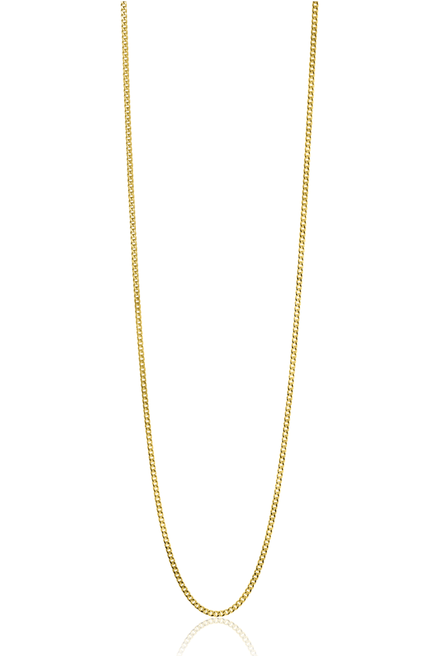 42cm ZINZI Gold 14 krt gourmet ketting 1mm breed, ideaal om je hanger aan te bevestigen ZGLG42-1