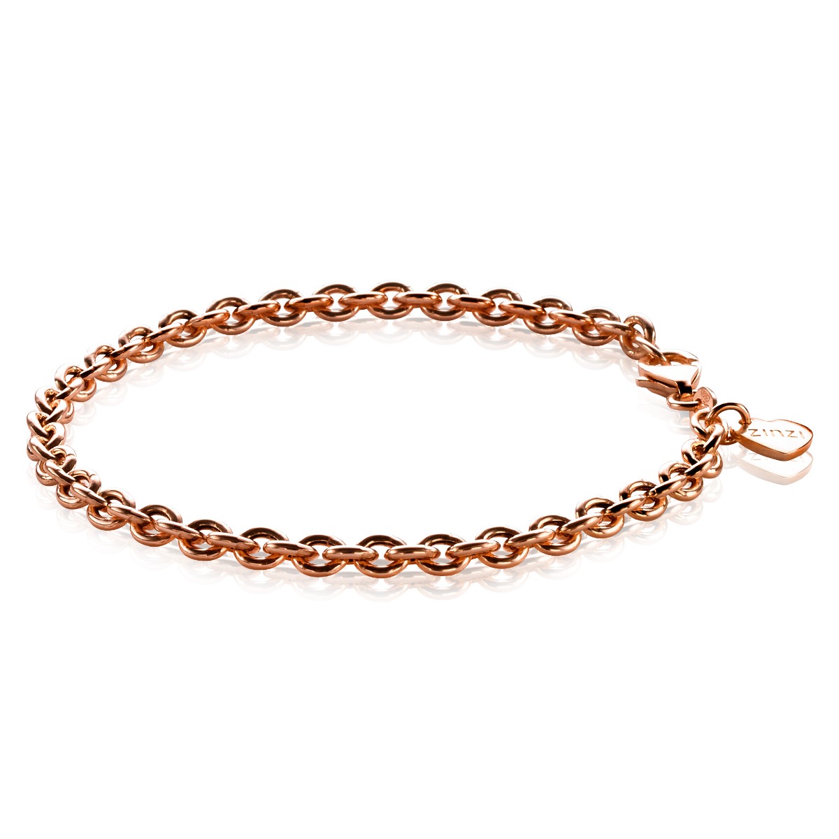ZINZI zilveren armband rosé verguld 19cm ZIA1153R 