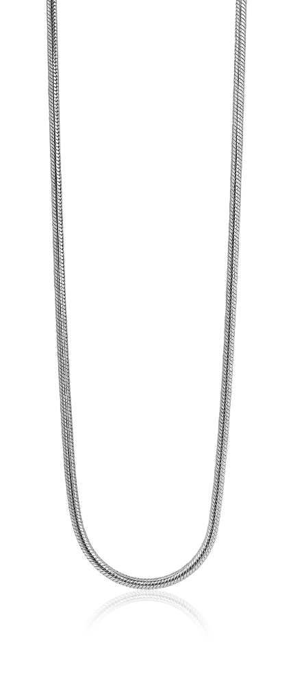 42cm Zinzi zilveren slangen collier 1,5mm breed ZISL15-42 