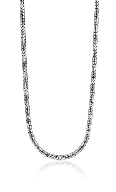 50cm Zinzi zilveren slangen collier 1,5mm breed ZISL15