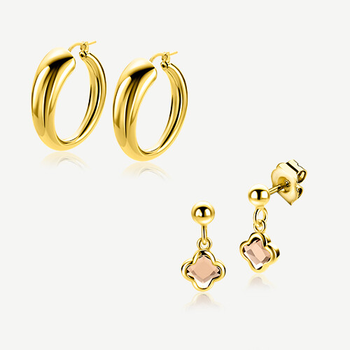 Gold-plated oorbellen