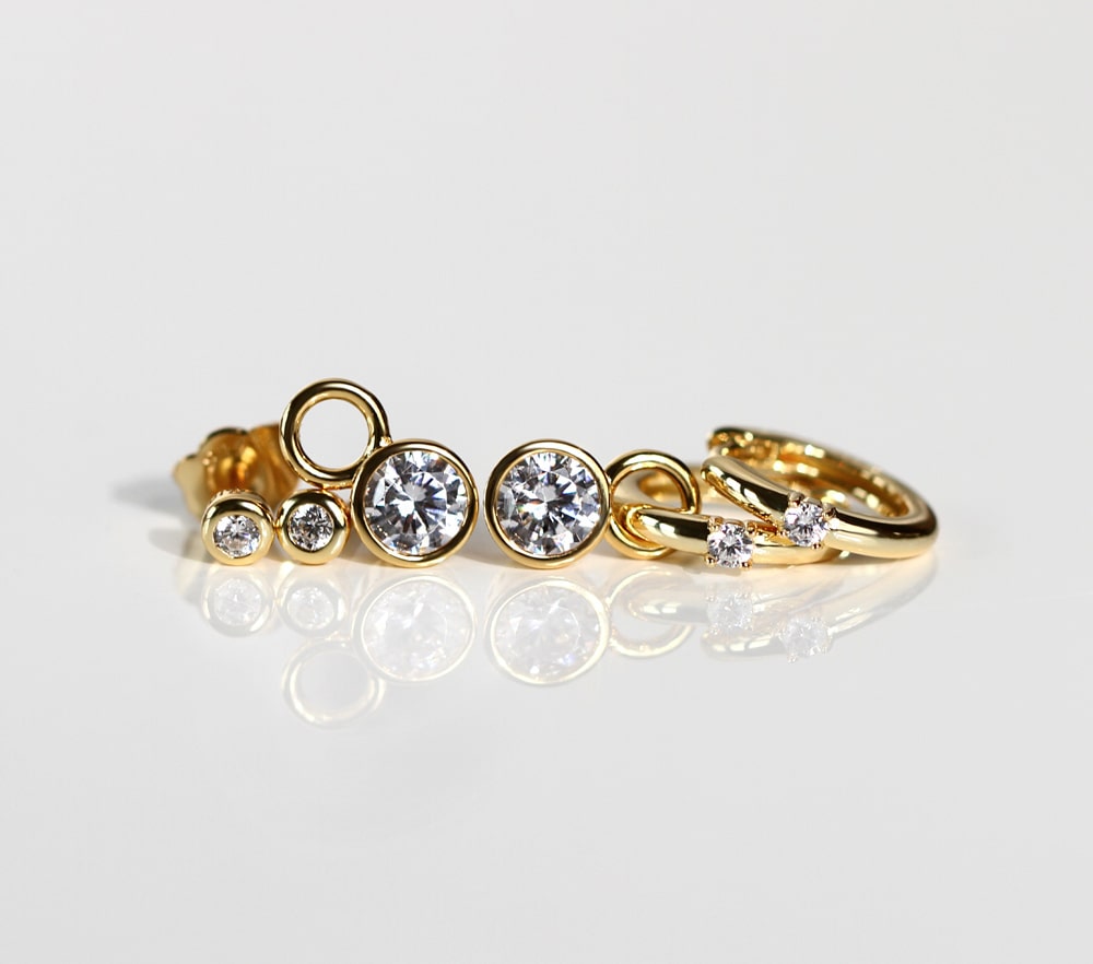 gold plated oorbedels